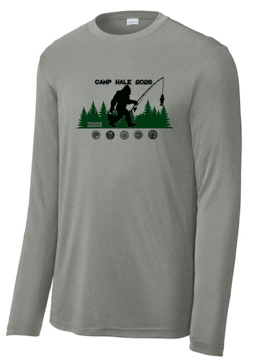 Troop 6233 & 233 "Camp Hale" Design L/S Dri-Fit T-shirt (heather)