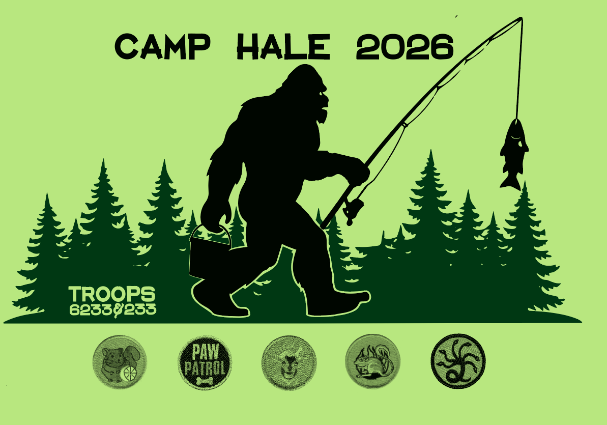 Troop 6233 & 233 "Camp Hale" Design S/S T-shirt (lime)