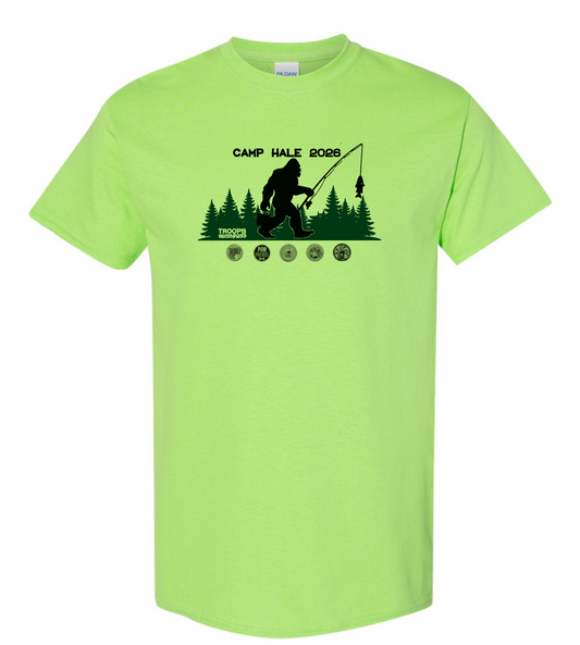 Troop 6233 & 233 "Camp Hale" Design S/S T-shirt (lime)