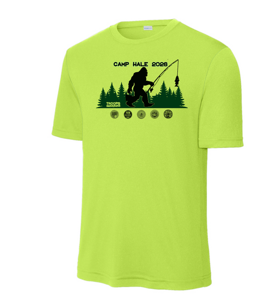 Troop 6233 & 233 "Camp Hale" Design S/S Dri-Fit T-shirt (lime)
