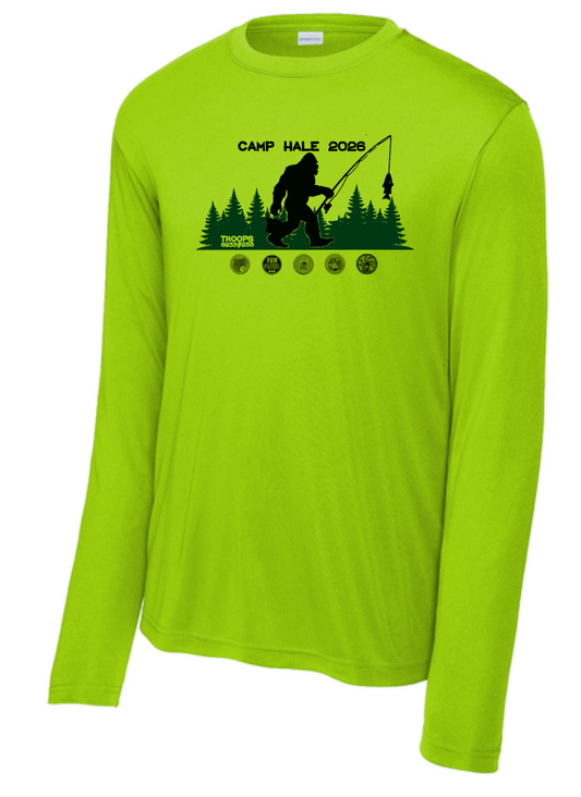 Troop 6233 & 233 "Camp Hale" Design L/S Dri-Fit T-shirt (lime)