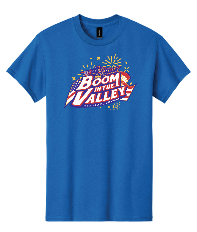 Pauls Valley "4th of July" Design S/S T-shirt (royal)