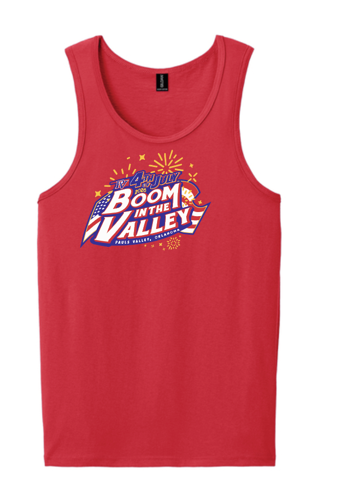 Pauls Valley "4th of July" Design Uni-sex Tank (red)