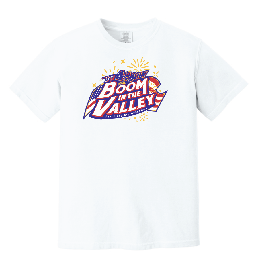 Pauls Valley "4th of July" Design Comfort Colors S/S T-shirt (white)