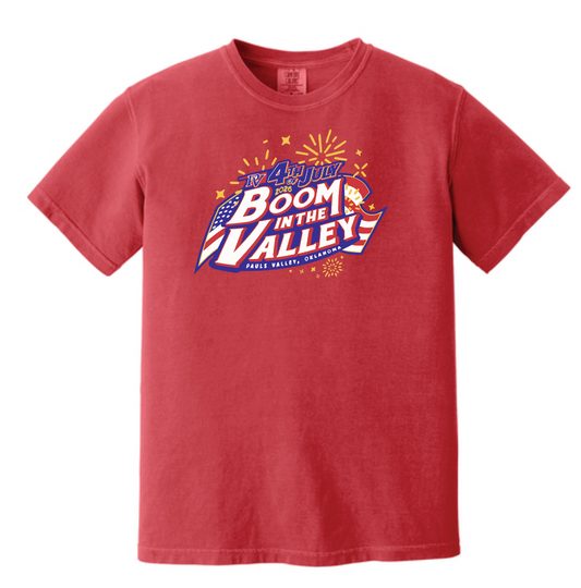 Pauls Valley "4th of July" Design Comfort Colors S/S T-shirt (red)