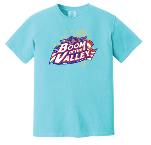 Pauls Valley "4th of July" Design Comfort Colors S/S T-shirt (lagoon)