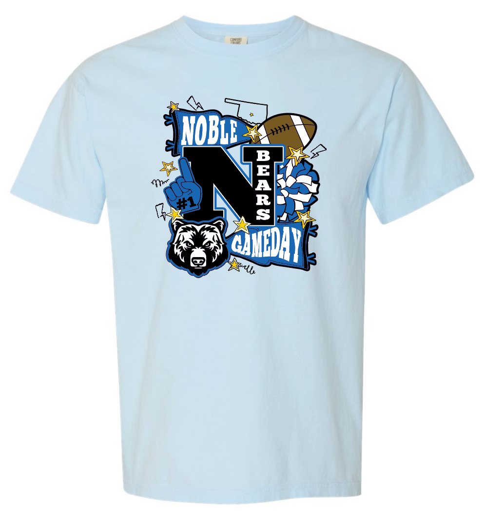 Noble Cheer Game Day "Collage" Design Comfort Colors S/S T-shirt