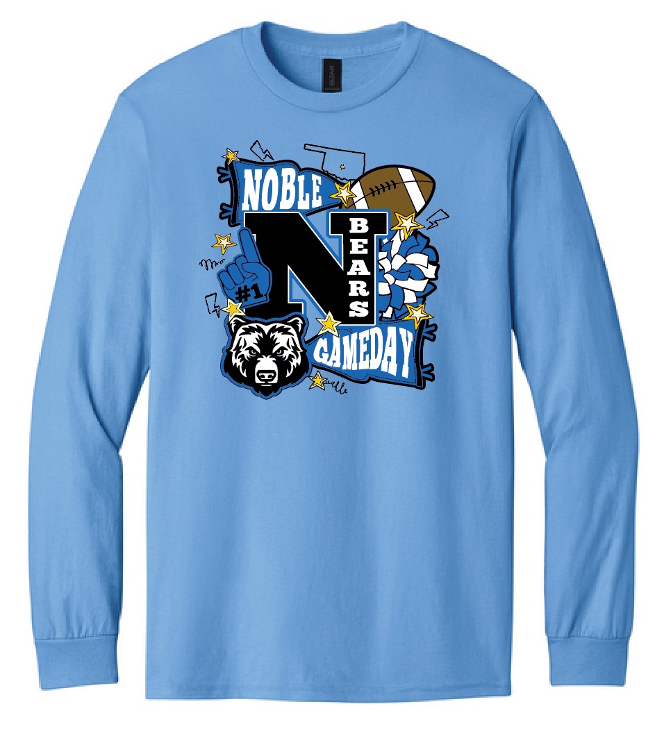 Noble Cheer Game Day "Collage" Design Gildan L/S T-shirt