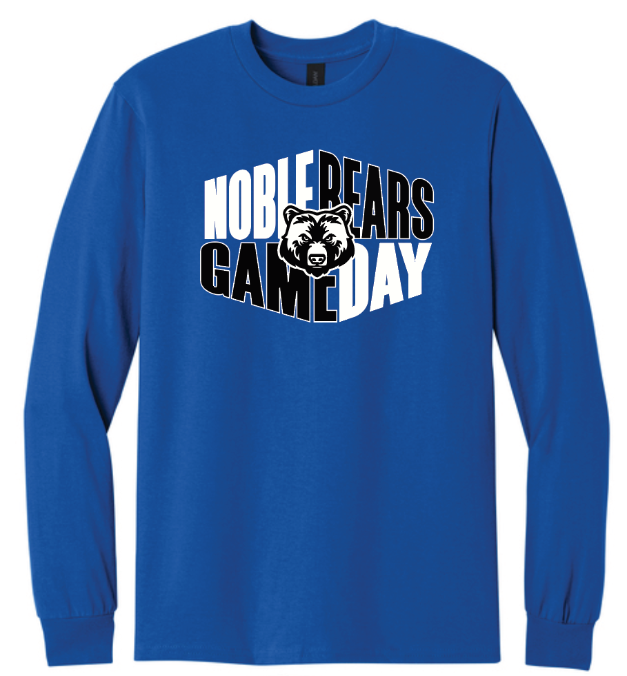 Noble Cheer Game Day "Bear" Design Gildan L/S T-shirt