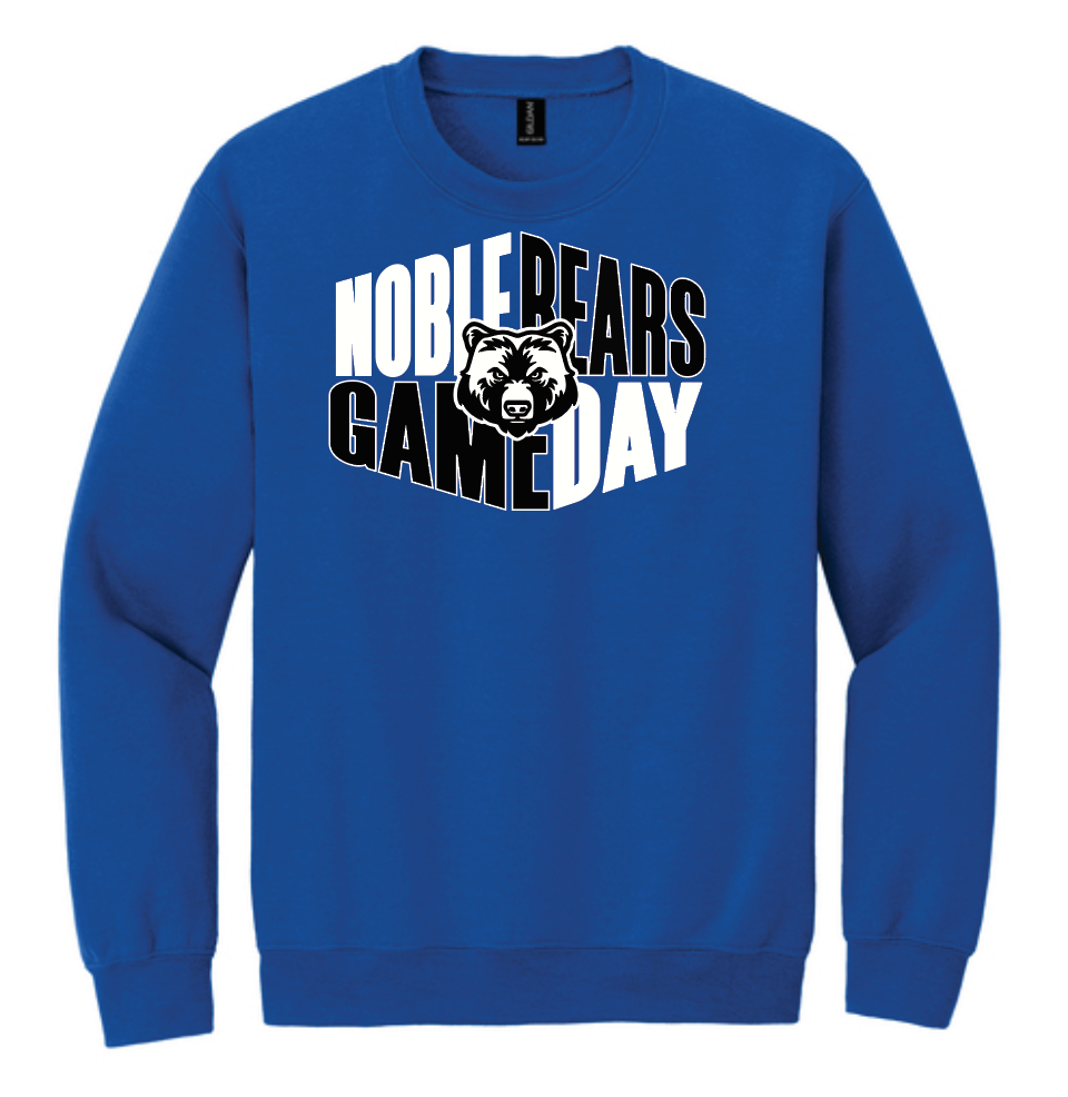 Noble Cheer Game Day "Bear" Design Crewneck Sweatshirt