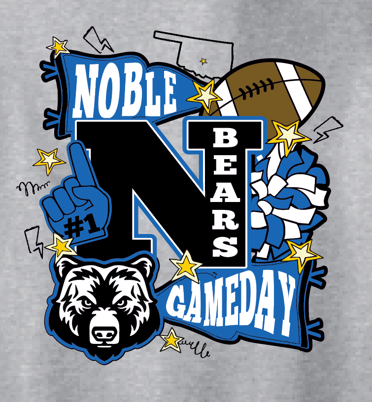 Noble Cheer Game Day "Collage" Design Crewneck Sweatshirt