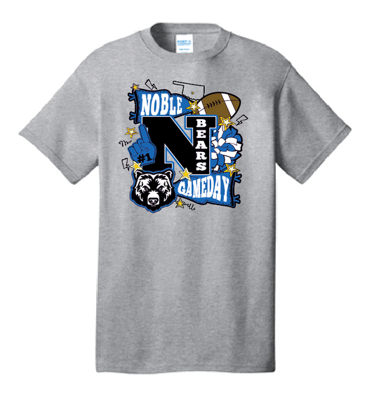 Noble Cheer Game Day "Collage" Design Softstyle S/S T-shirt