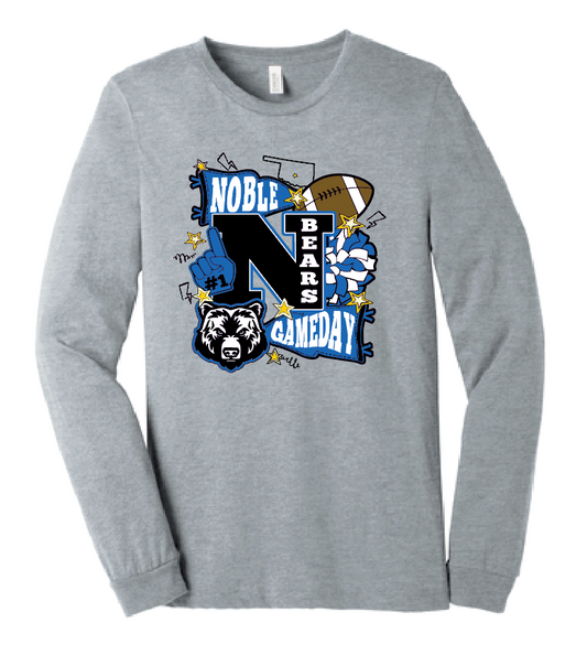 Noble Cheer Game Day "Collage" Design Gildan L/S T-shirt