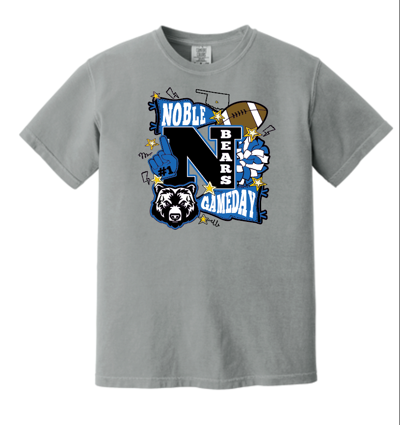 Noble Cheer Game Day "Collage" Design Comfort Colors S/S T-shirt