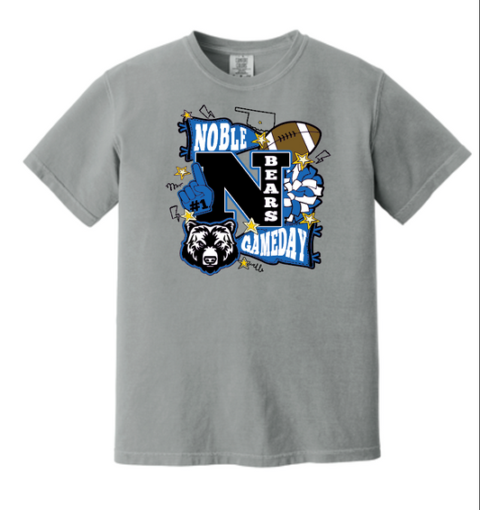 Noble Cheer Game Day "Collage" Design Comfort Colors S/S T-shirt