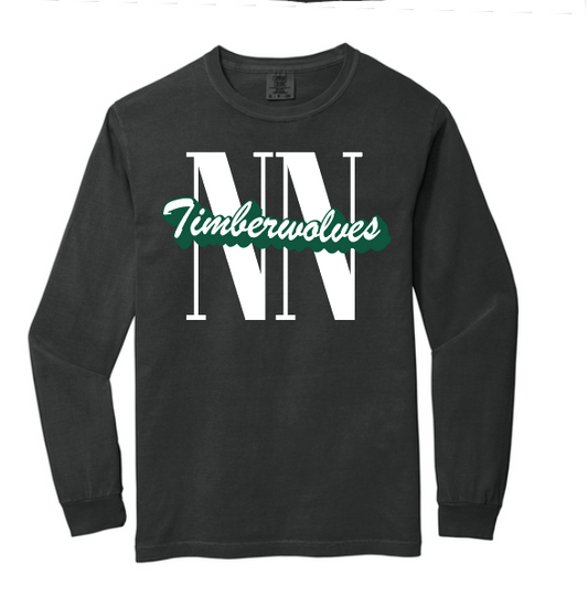 Norman North Softball "Oversize NN" L/S Comfort Colors T-shirt