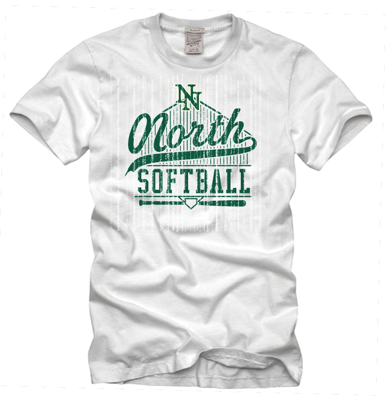 Norman North Softball "Softball" S/S Comfort Colors T-shirt (white)
