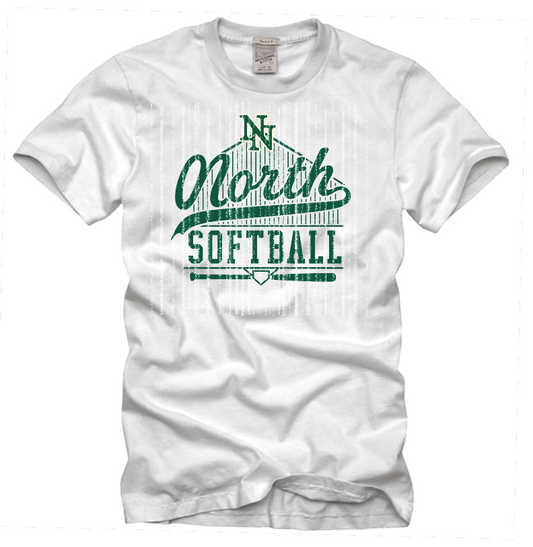 Norman North Softball "Softball" S/S Comfort Colors T-shirt (white)