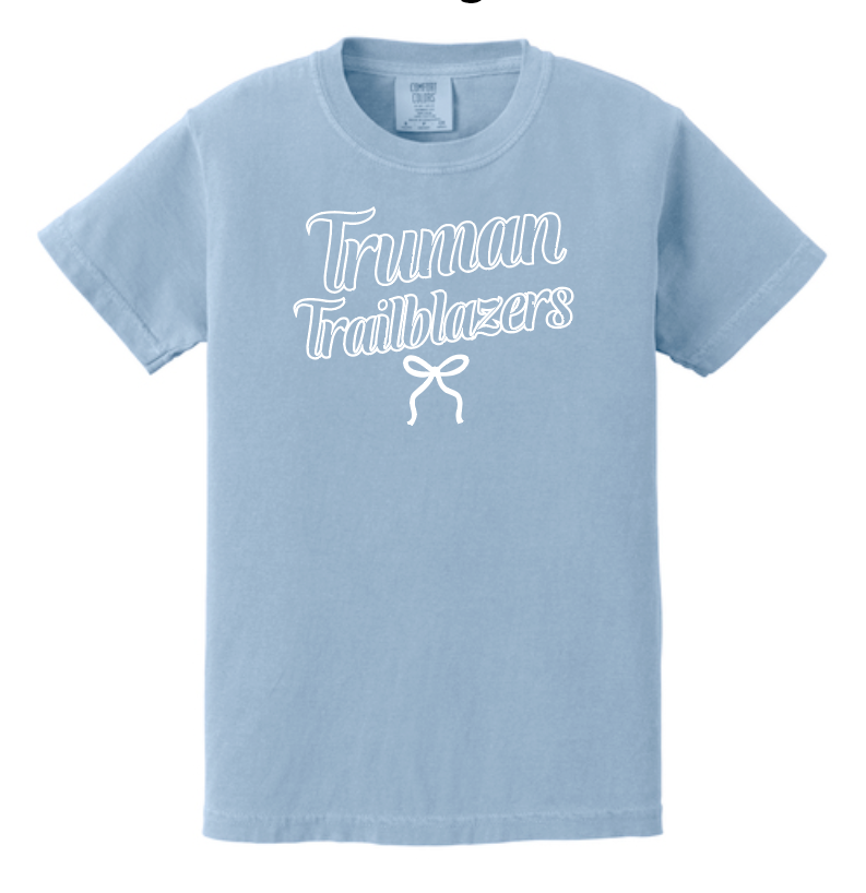 Truman "Bow" Design Comfort Colors S/S T-shirt (denim)