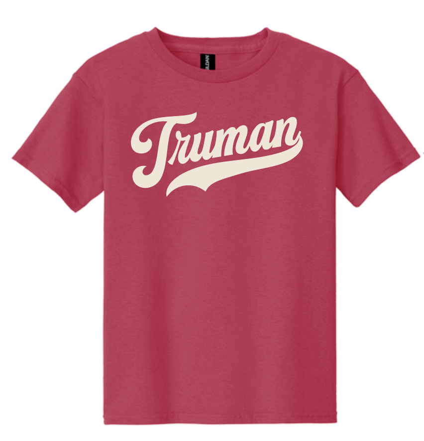 Truman "Vintage Script" Design Gildan S/S T-shirt (cardinal)
