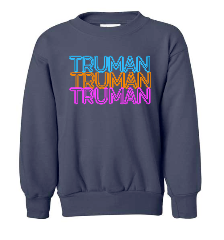 Truman "Neon" Design Gildan Crewneck Sweatshirt