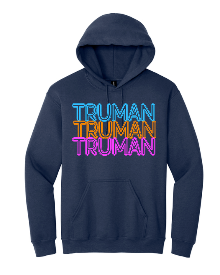 Truman "Neon" Design Gildan Hooded Sweatshirt