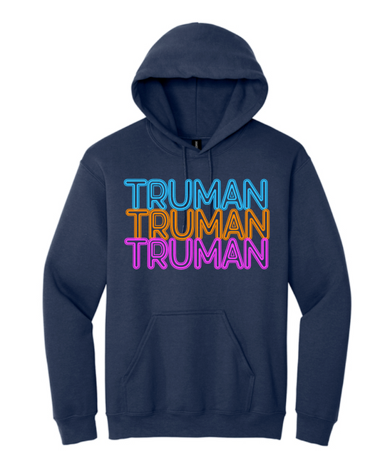 Truman "Neon" Design Gildan Hooded Sweatshirt
