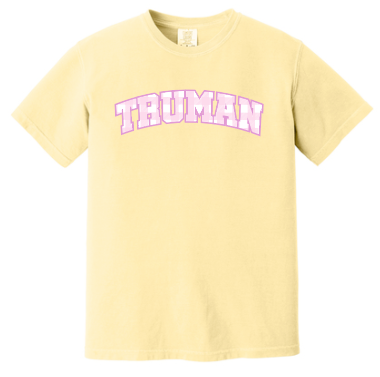 Truman "Gingham" Design Comfort Colors S/S T-shirt (yellow)