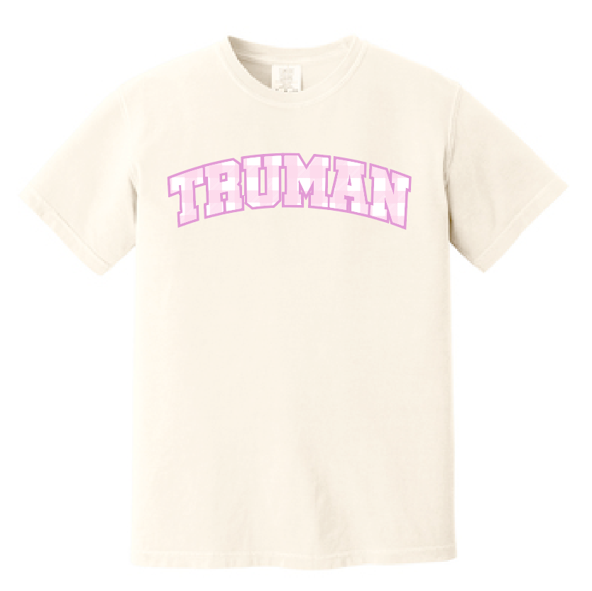Truman "Gingham" Design Comfort Colors S/S T-shirt (ivory)