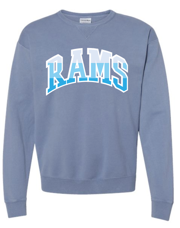 VFS "Color Stack" Design Comfort Wash Crewneck Sweatshirt (adult)(saltwater)