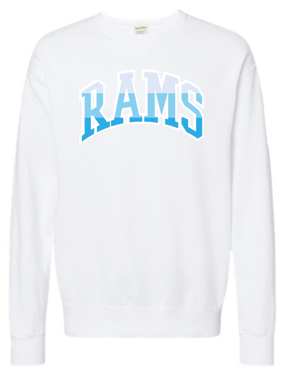 VFS "Color Stack" Design Comfort Wash Crewneck Sweatshirt (adult)(white)