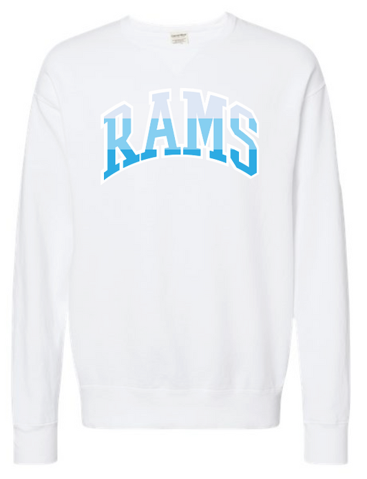 VFS "Color Stack" Design Comfort Wash Crewneck Sweatshirt (adult)(white)