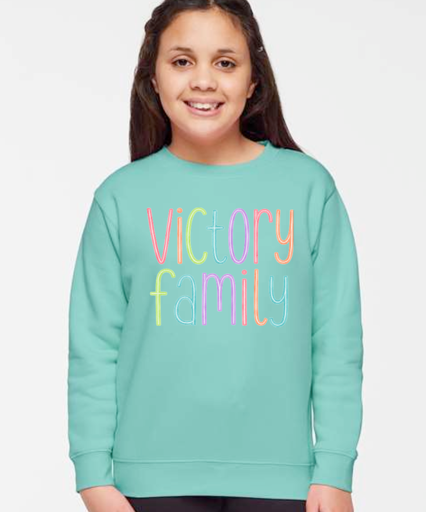 VFS "Watercolor" Design Crewneck Sweatshirt (youth)(mint)