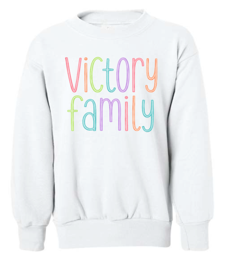 VFS "Watercolor" Design Crewneck Sweatshirt (youth)(white)