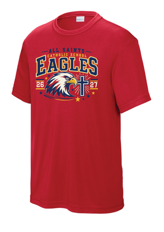 ASCS "Athletic Mascot" Design Moisture Wicking S/S T-shirt