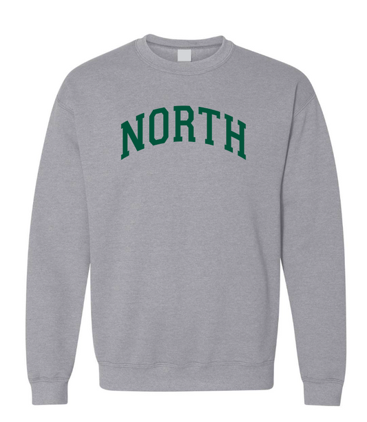 Norman North Softball "North" Design Crewneck Sweatshirt