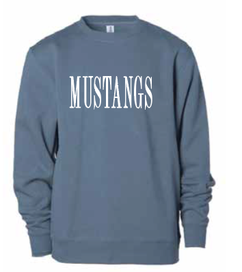 Monroe "Mustangs" Design Independent Trading Crewneck Sweatshirt (youth)