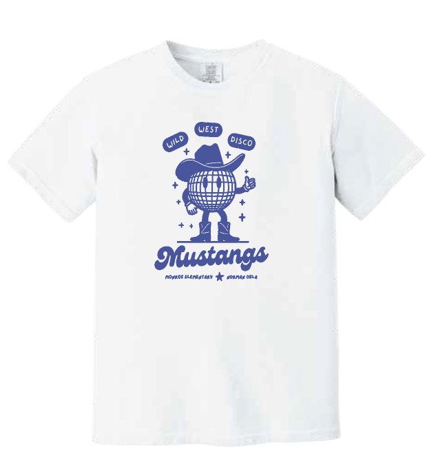 Monroe "Disco" Design Comfort Colors S/S T-shirt (adult/youth) (white)