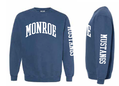 Monroe "Classic" Design Comfort Colors Crewneck Sweatshirt (adult)