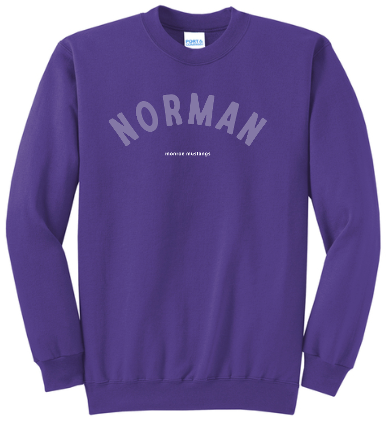Monroe "Norman" Design Jerzee Crewneck Sweatshirt (youth)