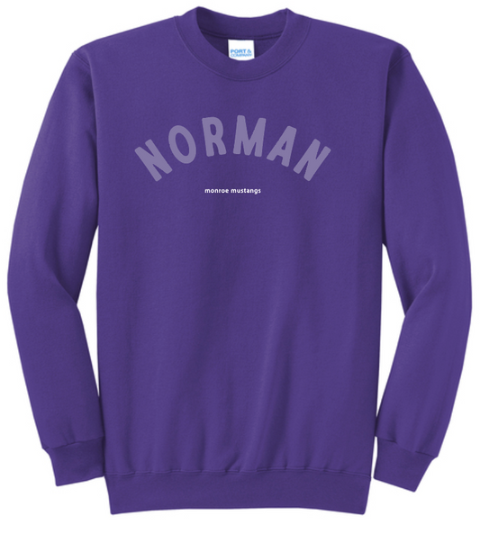 Monroe "Norman" Design Jerzee Crewneck Sweatshirt (youth)