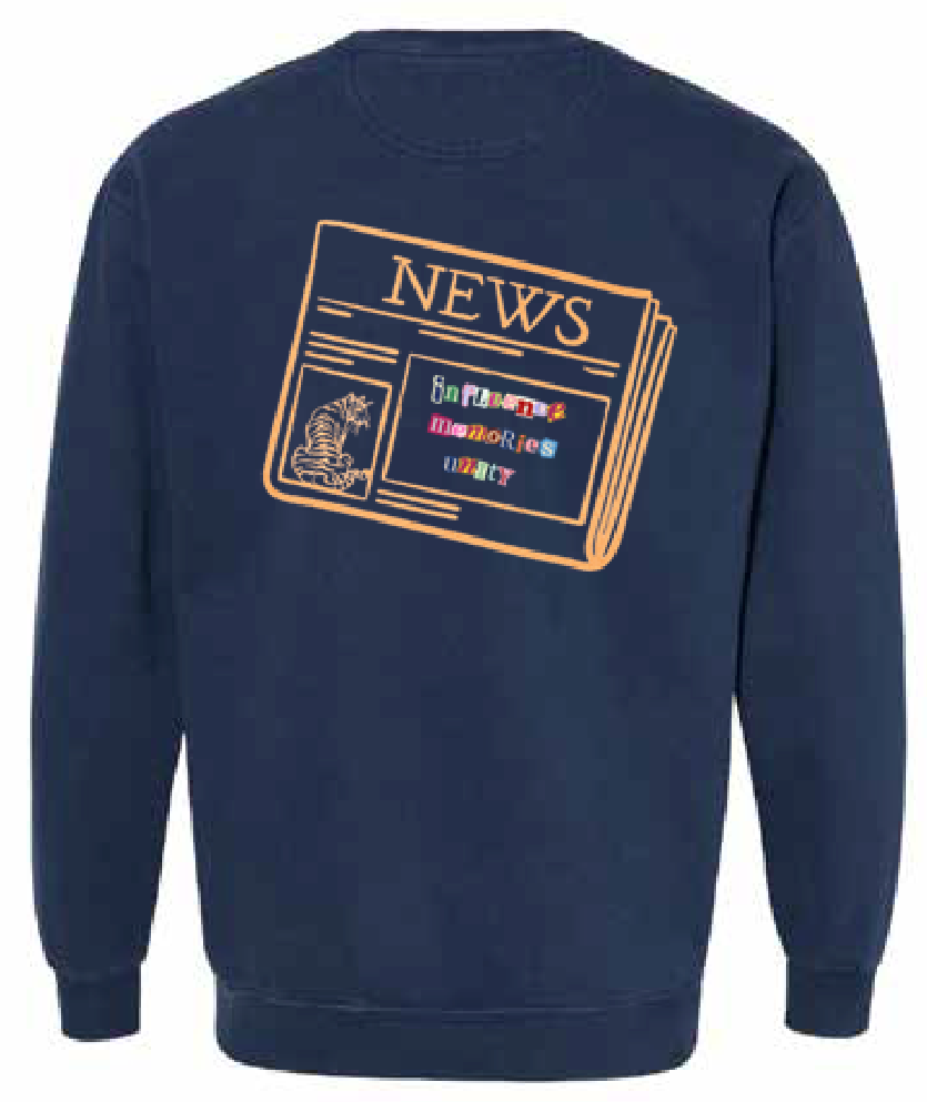 NHS StuCo "Newspaper" Design Comfort Colors Crewneck Sweatshirt
