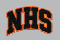 NHS Cheer "NHS" Chenille Design Mock Sweatshirt