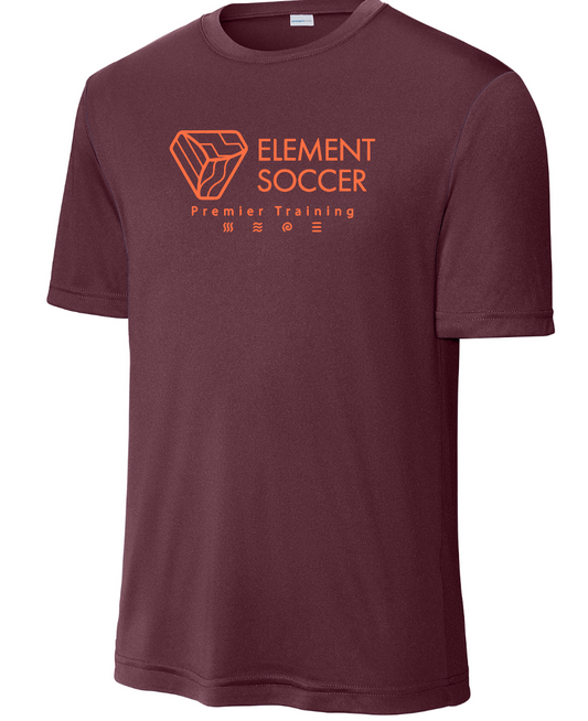 Element Soccer Classic Logo Performance Tee - Maroon