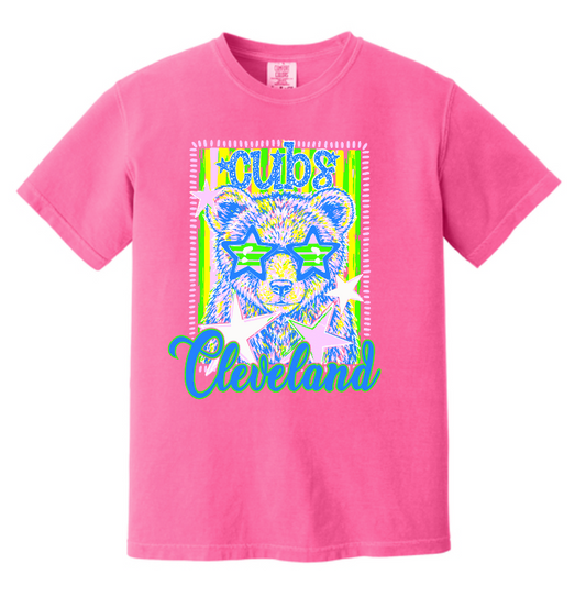 Cleveland "Cutie Pie" Comfort Colors S/S T-shirt (neon pink)