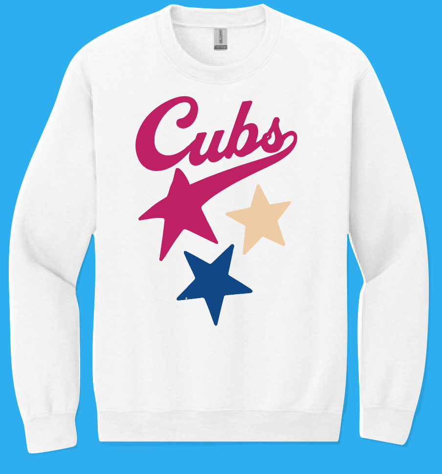 Cleveland "Star Script" Gildan Crewneck Sweatshirt (white)