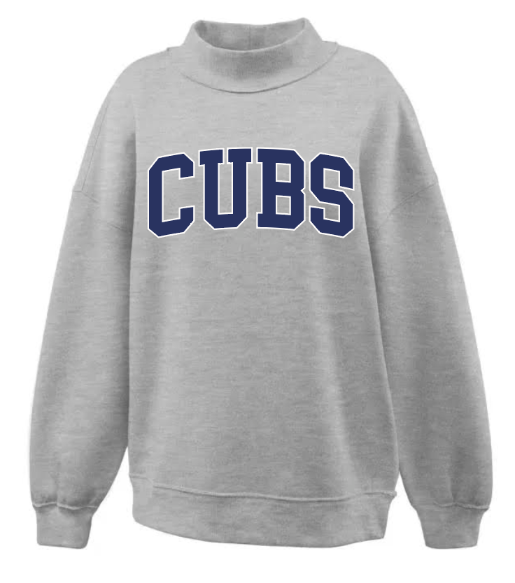 Cleveland "CUBS" Design Mock Neck Sweatshirt (women's)