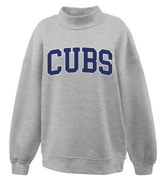 Cleveland "CUBS" Design Mock Neck Sweatshirt (women's)
