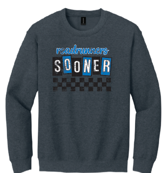 Sooner "Checkerboard" Design Gildan Crewneck Sweatshirt