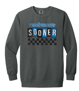 Sooner "Checkerboard" Design Comfort Colors Crewneck Sweatshirt